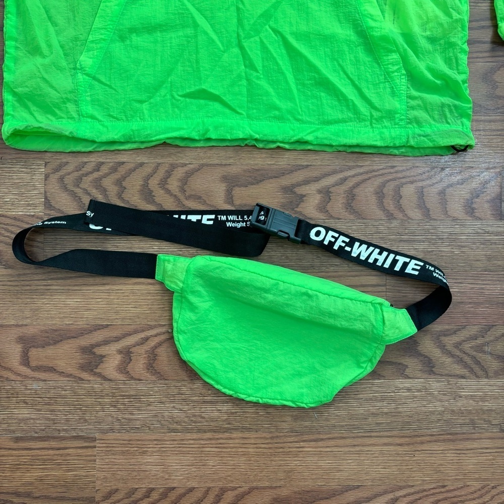 Off-White neon green windbreaker jacket & fanny pack - Picture 6 of 8